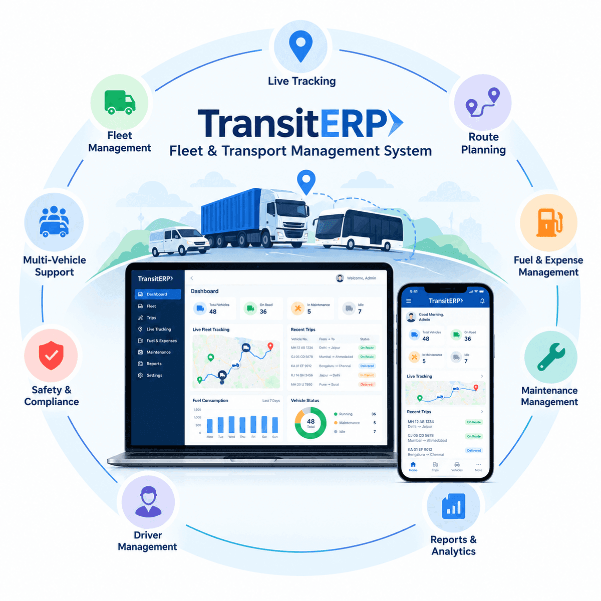 TransitERP - Fleet & Transport Management System